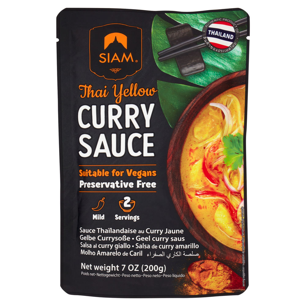 SALSA YELLOW CURRY SAUCE DE SIAM 200G (SALSA DI CURRY GIALLO) - 0