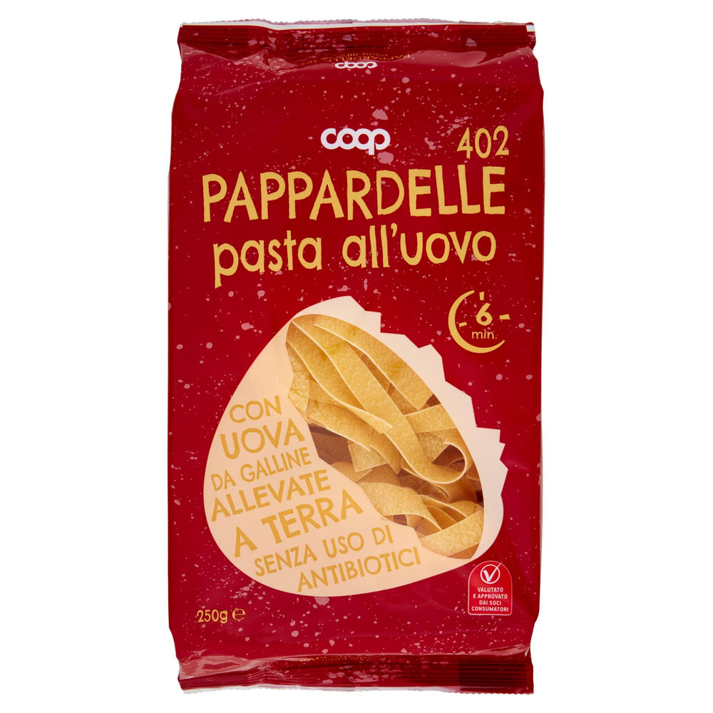 PAPPARDELLE UOVO N.402 COOP S/USO DI ANTIBIOTICI VASC G250 - 0