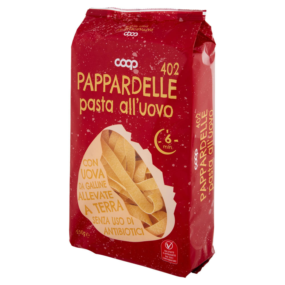 PAPPARDELLE UOVO N.402 COOP S/USO DI ANTIBIOTICI VASC G250 - 8