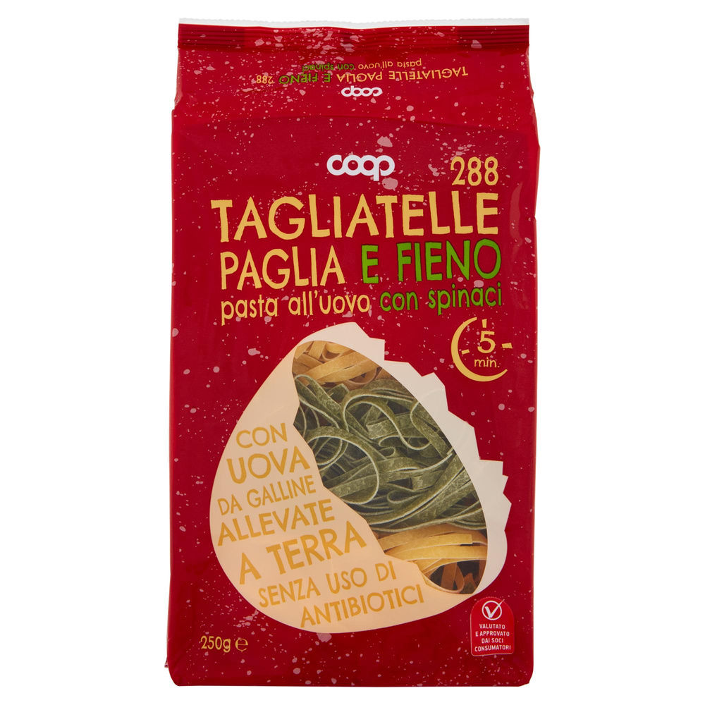 TAGLIATELLE UOVO PAGLIA E FIENO N.288 COOP S/USO DI ANTIBIOTICI VASS. G250 - 2