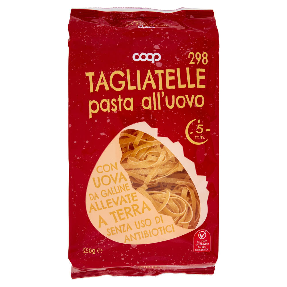 TAGLIATELLE UOVO N.298 COOP S/USO DI ANTIBIOTICI VASC.G 250 - 5
