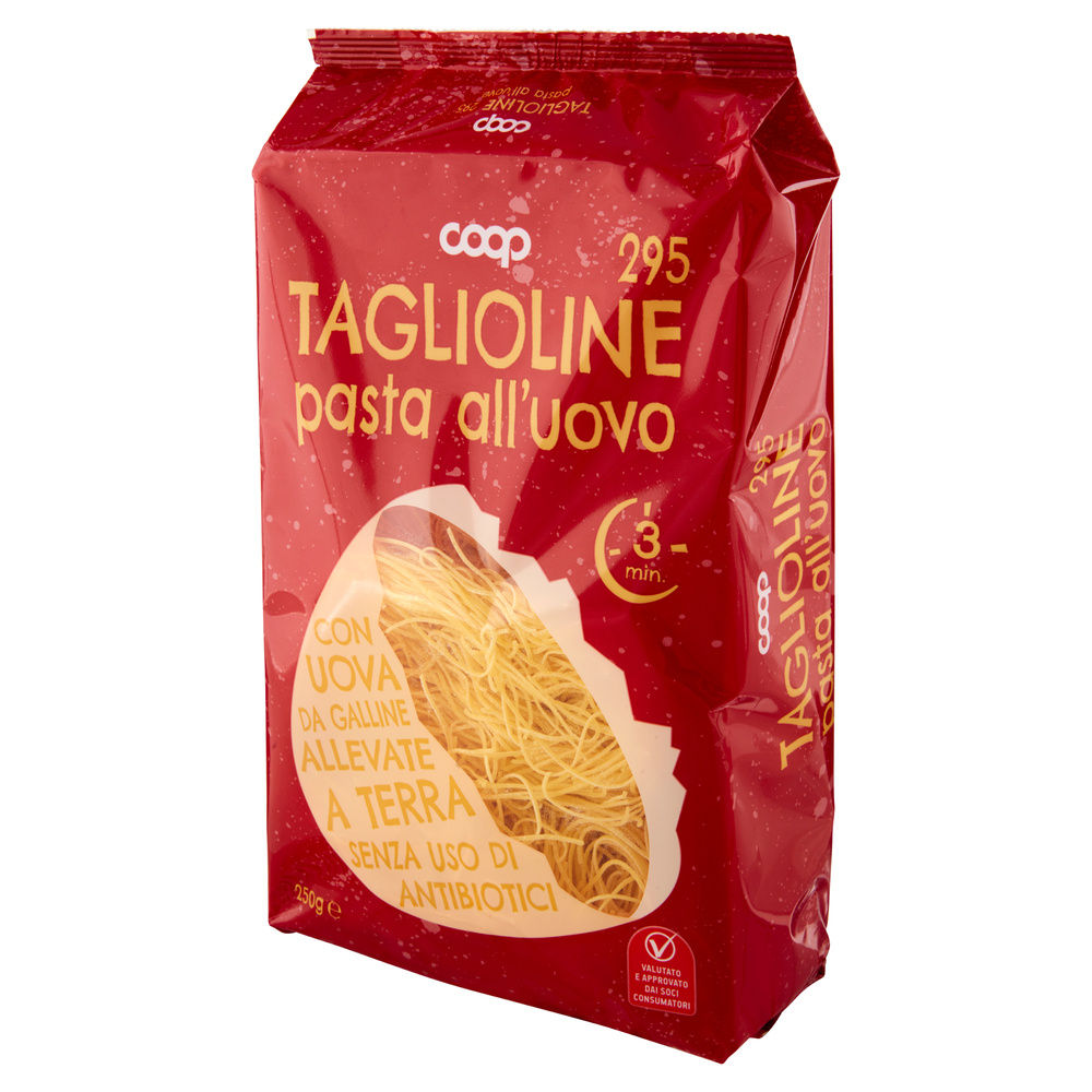 TAGLIOLINE FINI ALL'UOVO N.295 COOP SENZA USO DI ANTIBIOTICI VASCHETTA G 250 - 8