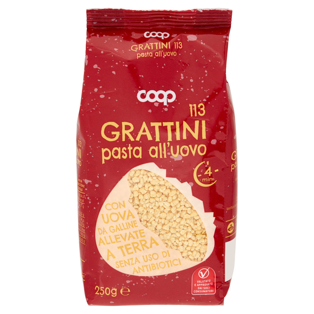 GRATTINI ALL'UOVO N113 COOP SENZA USO DI ANTIBIOTICI SACCHETTO G250 - 8