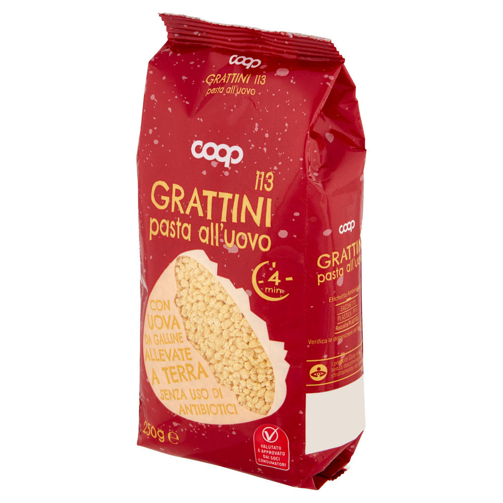 GRATTINI ALL'UOVO N113 COOP SENZA USO DI ANTIBIOTICI SACCHETTO G250 - 7