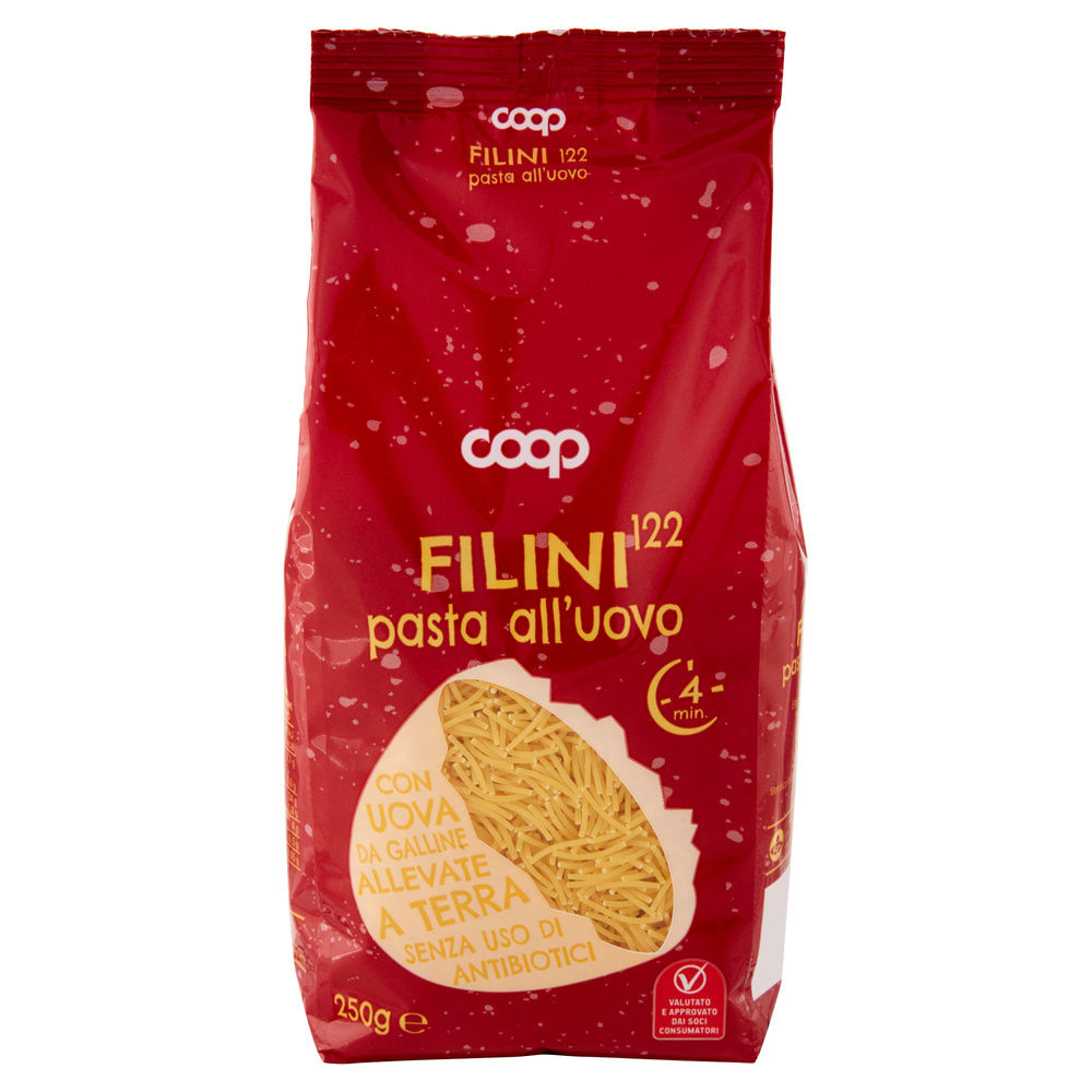 FILINI ALL'UOVO N122 COOP SENZA USO DI ANTIBIOTICI SACCHETTO G250 - 2