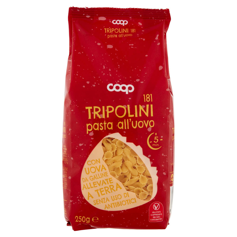 TRIPOLINI ALL'UOVO N181COOP SENZA USO DI ANTIBIOTICI SACCHETTO G250 - 4