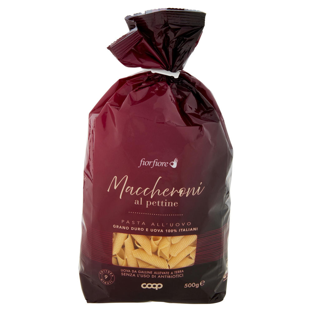 PASTA UOVO MACCHERONI AL PETTINE S/USO DI ANTIBIOTICI COOP FF SACC. G500 - 3