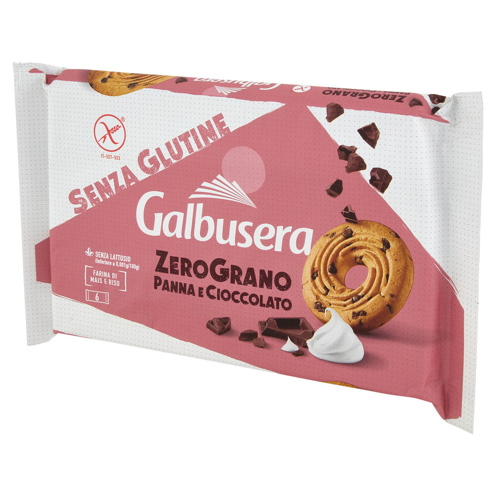 BISCOTTI PANNA CIOCCOLATO SENZA GLUTINE ZEROGRANO GALBUSERA G 220 - 7
