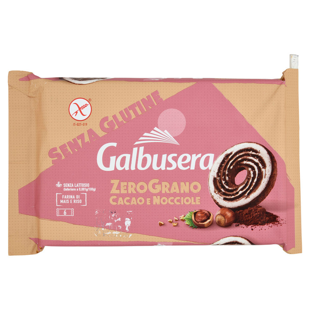 BISCOTTI CACAO NOCCIOLA SENZA GLUTINE ZEROGRANO GALBUSERA G 220 - 3