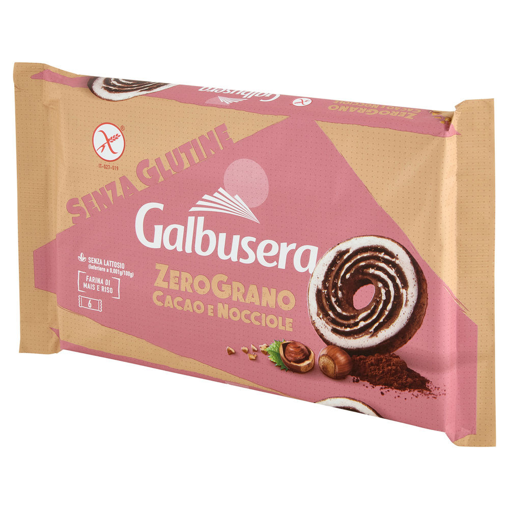 BISCOTTI CACAO NOCCIOLA SENZA GLUTINE ZEROGRANO GALBUSERA G 220 - 8