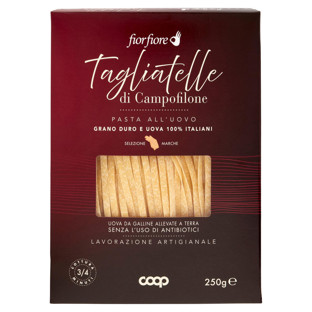 TAGLIATELLE UOVO CAMPOFILONE FIOR FIORE COOP S/ANTIBIOTICI G250 - 2