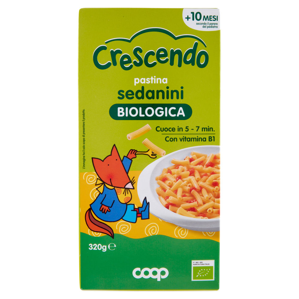 PASTINA DI SEMOLA DI GRANO DURO BIO SEDANINI COOP CRESCENDO G 320 - 7