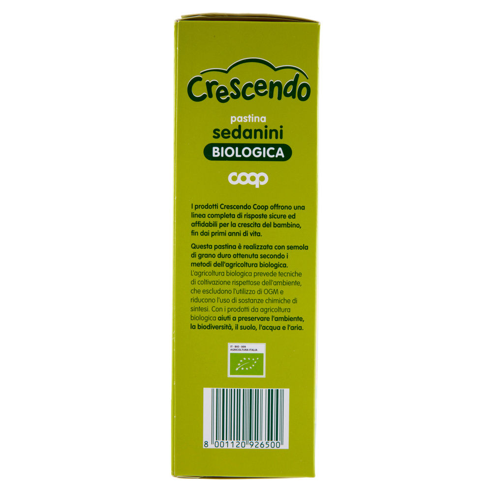 PASTINA DI SEMOLA DI GRANO DURO BIO SEDANINI COOP CRESCENDO G 320 - 3