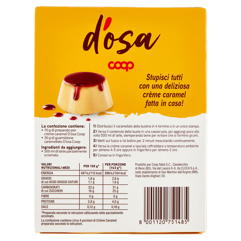 PREPARATO PER CREME CARAMEL D'OSA COOP G 100 - 1