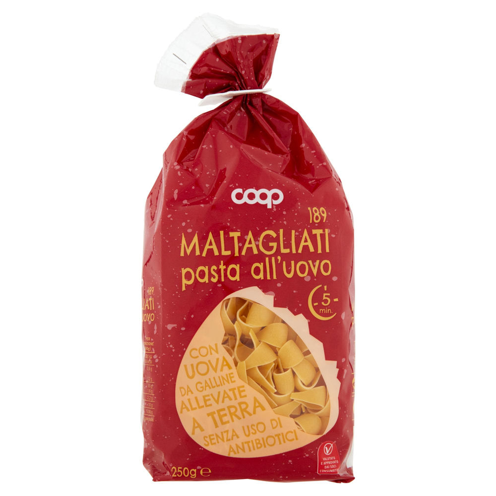MALTAGLIATI ALL'UOVO N.189 COOP SENZA USO DI ANTIBIOTICI SACCHETTO G250 - 0