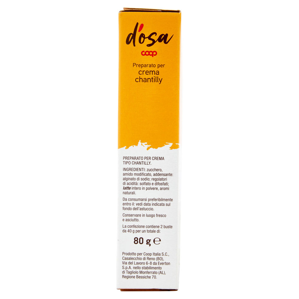 PREPARATO PER CREMA CHANTILLY D'OSA COOP X 2 SCATOLA G 80 - 5
