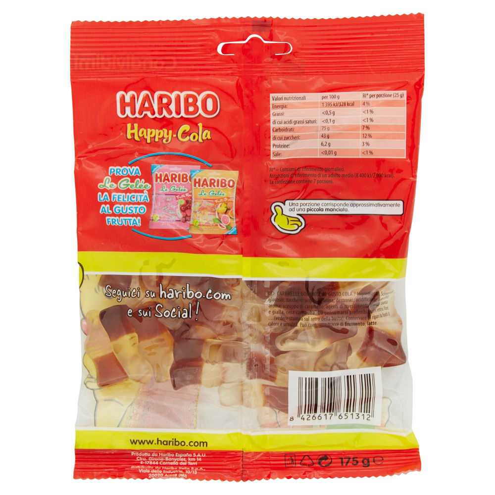 CARAMELLE HAPPY COLA HARIBO BUSTA G 175 - 1