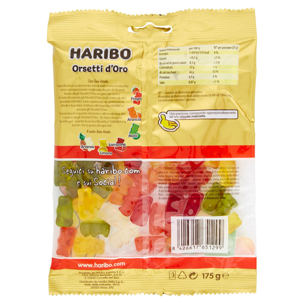 CARAMELLE ORSETTI D'ORO HARIBO BUSTA G 175 - 1