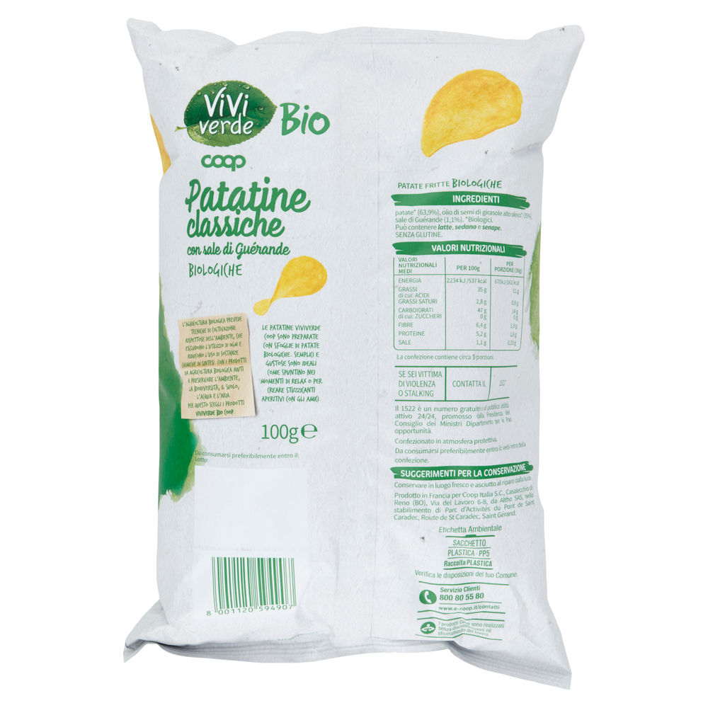PATATINE BIO VIVI VERDE COOP SACCHETTO G 100 - 1