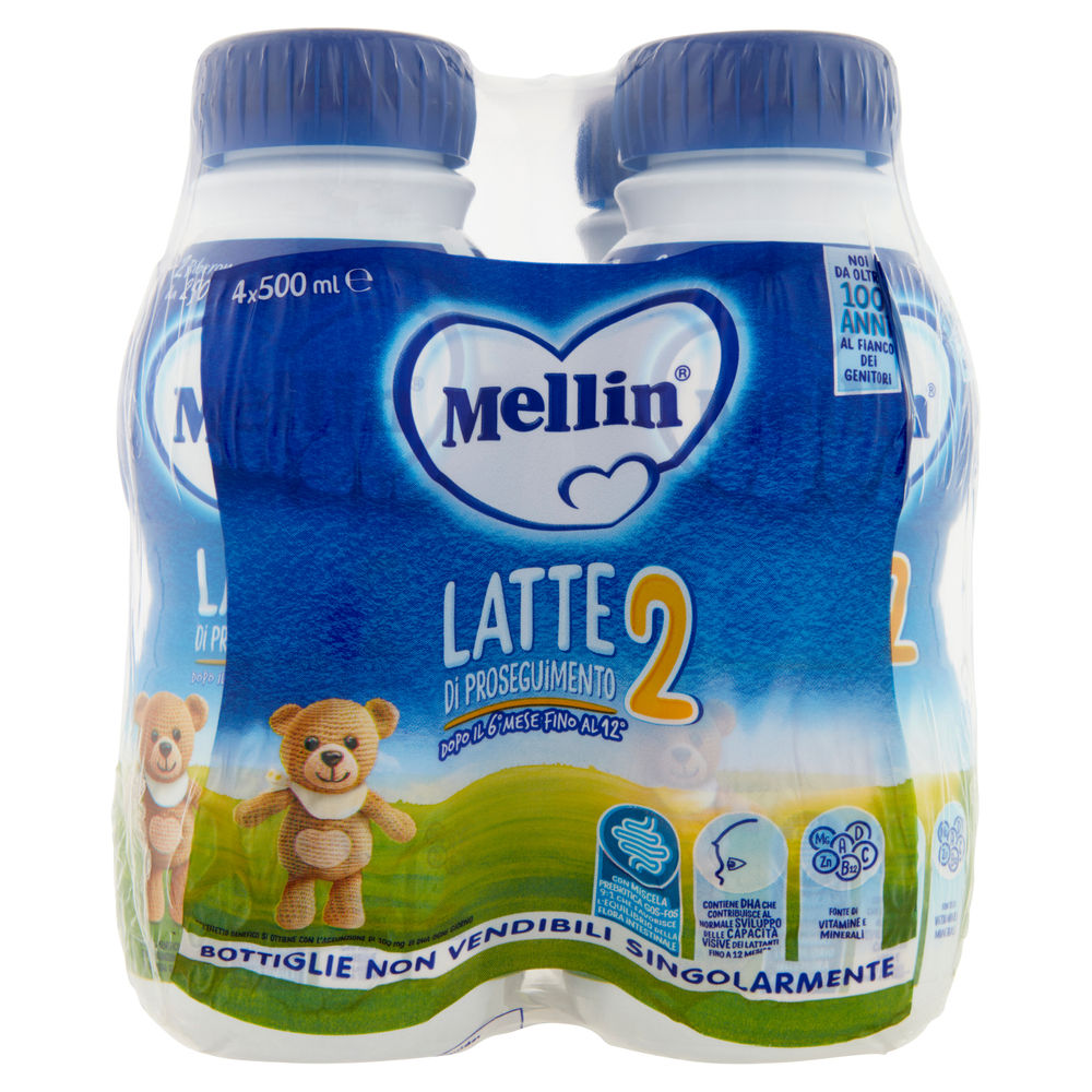 Latte  liquido mellin 2 bottiglia ml500x4pz