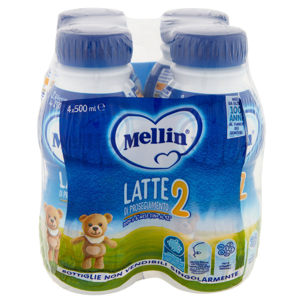 LATTE  LIQUIDO MELLIN 2 BOTTIGLIA ML500X4PZ - 2
