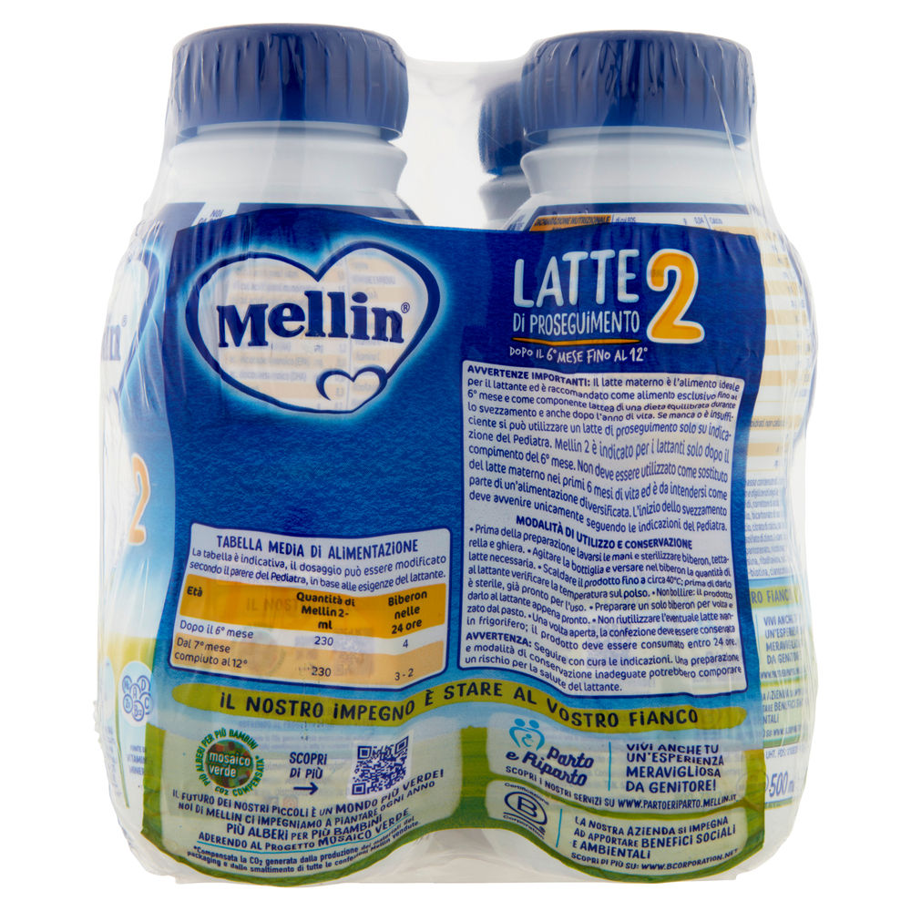 LATTE  LIQUIDO MELLIN 2 BOTTIGLIA ML500X4PZ - 1