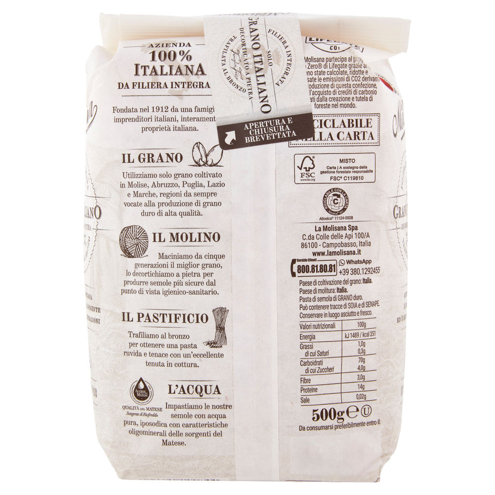 PASTA DI SEMOLA CUBETTO LA MOLISANA G 500 - 1