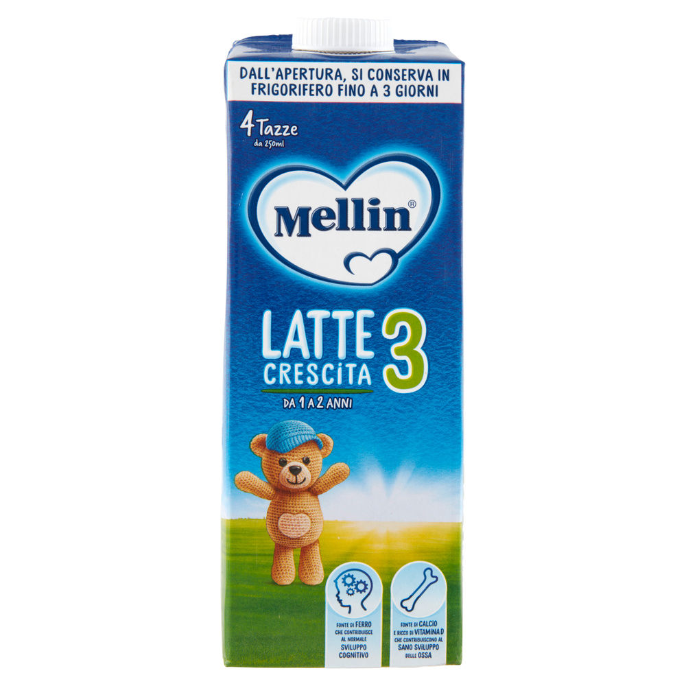 LATTE LIQUIDO MELLIN CRESCITA 3 BRICK 1000ML - 5