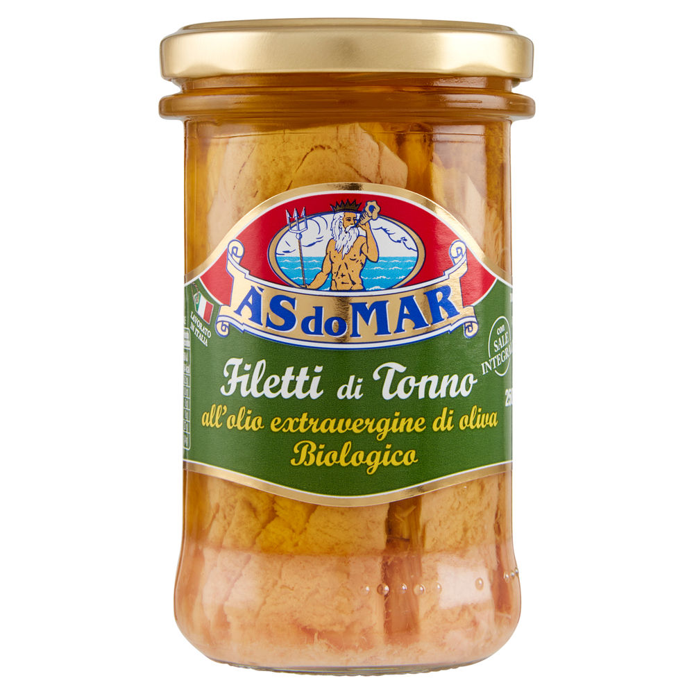 FILETTI TONNO OLIO EXTRAVERGINE DI OLIVA BIO E SALE INT. AS DO MAR VV G 250 - 0
