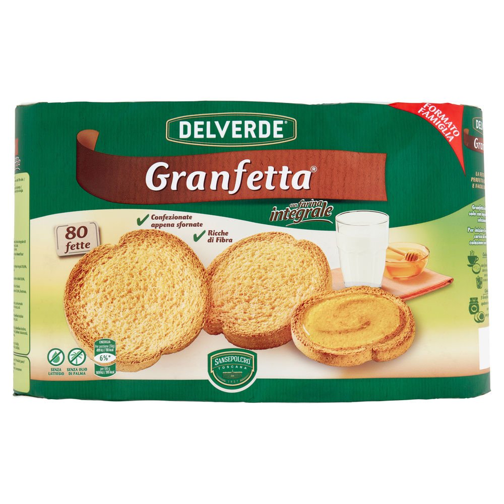 FETTE BISCOTTATE INTEGRALI 80 DELVERDE G 600 - 1