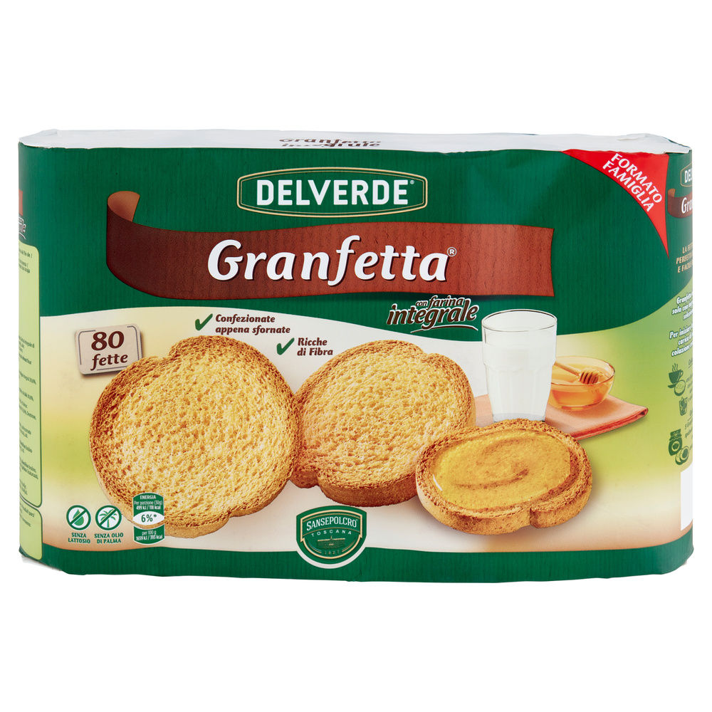 FETTE BISCOTTATE INTEGRALI 80 DELVERDE G 600 - 9