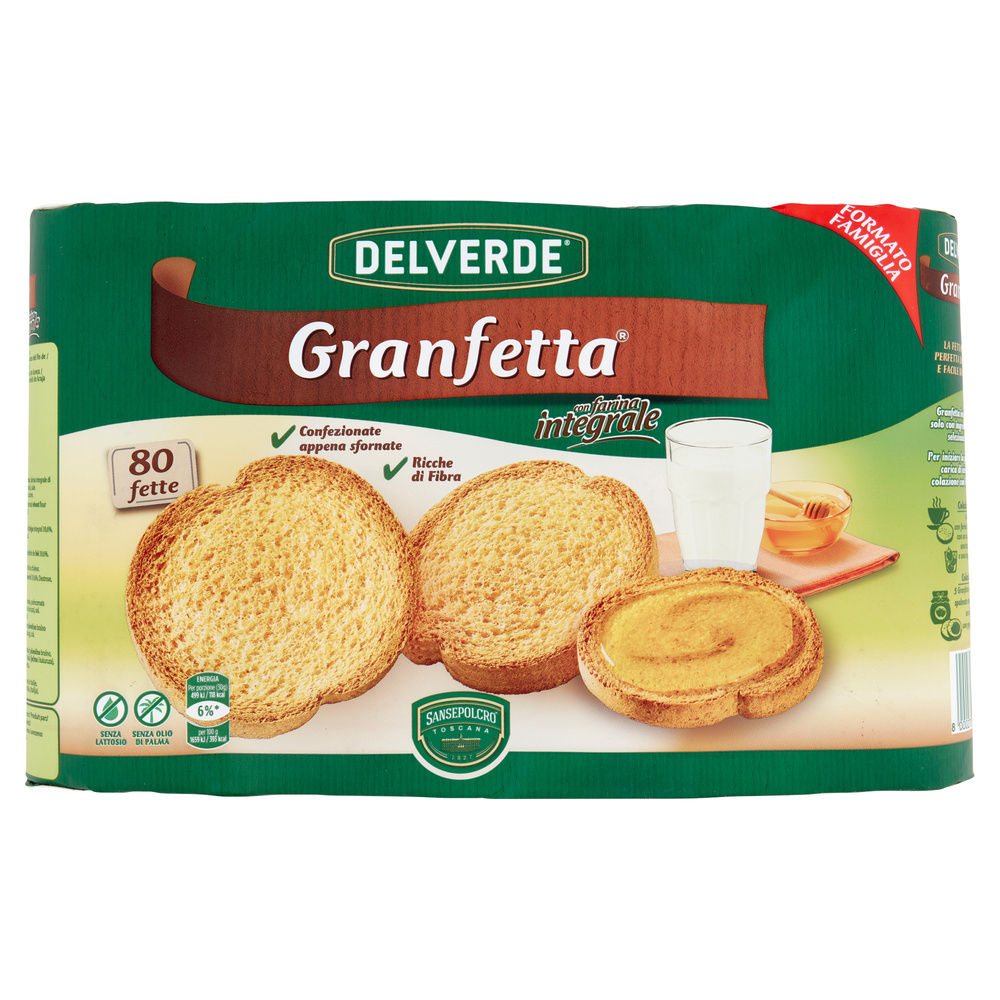 FETTE BISCOTTATE INTEGRALI 80 DELVERDE G 600 - 8
