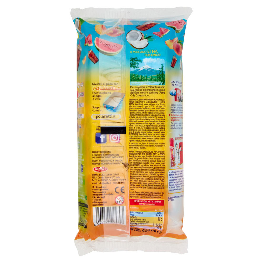 POLARETTI HAPPY SUMMER GREEN C/SORP DOLFIN10XML42COCCO, ANGURIA, PESCA, COLA - 1