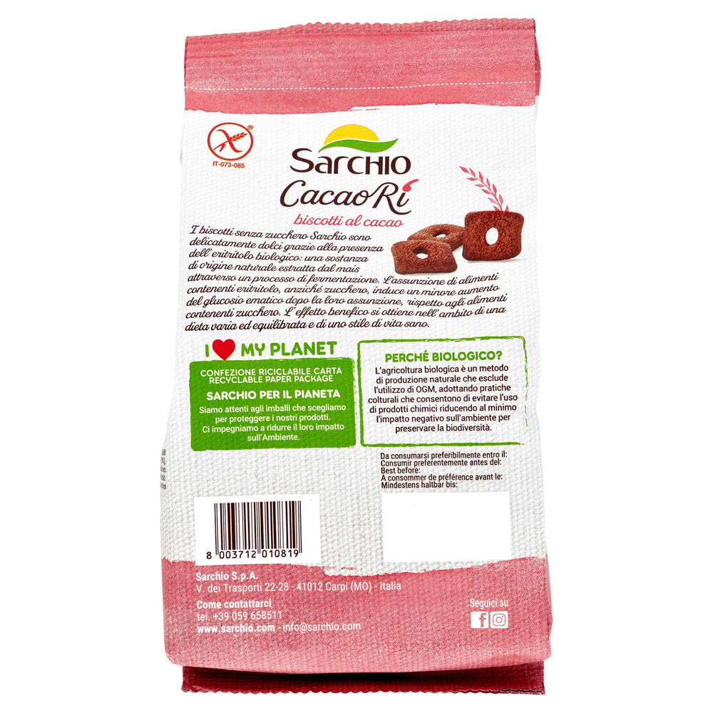 SG-BISCOTTI CACAORI' BIO SARCHIO G200 - 1