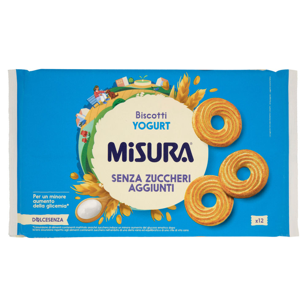 Biscotti yogurt magro e avena misura dolcesenza g 400