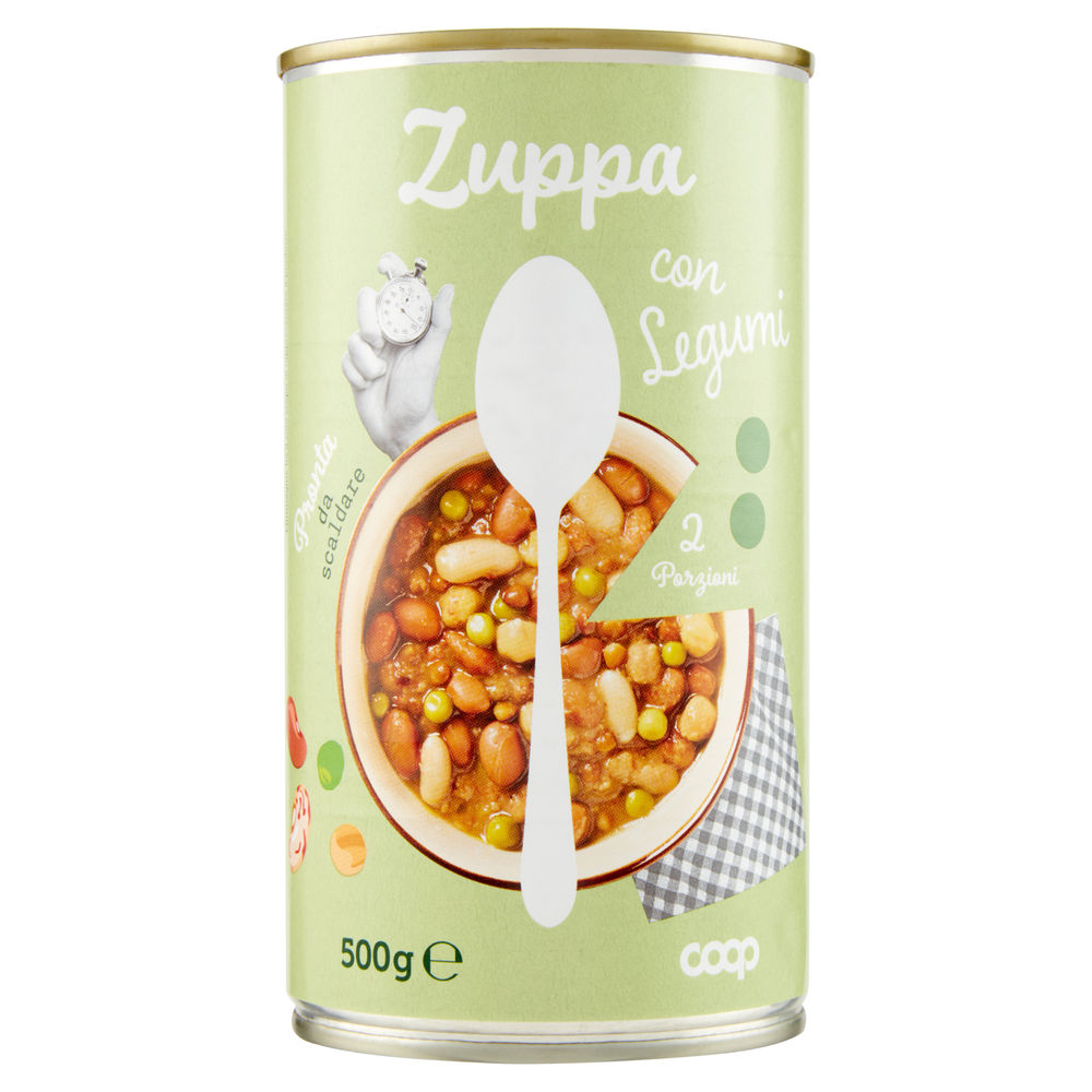 Zuppa con legumi coop lattina g500