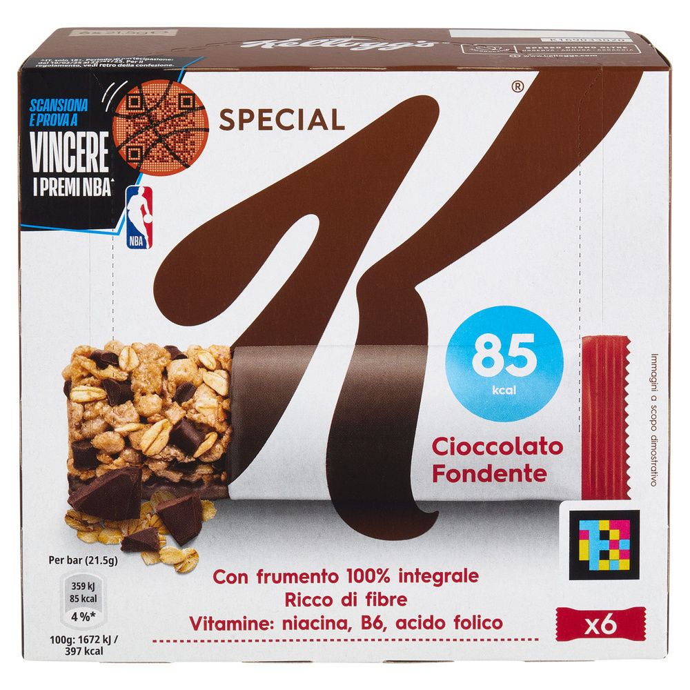 BARRETTA KELLOGG'S SPECIAL K CIOCCOLATO FONDENTE SCATOLA PZ.6 G 129 - 11