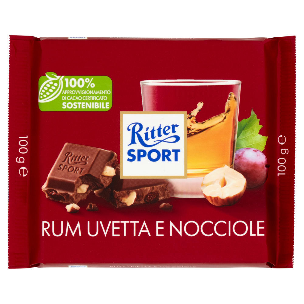 TAVOLETTA RUM/UVA/NOCCIOLA RITTER SPORT INCARTO G 100 - 2