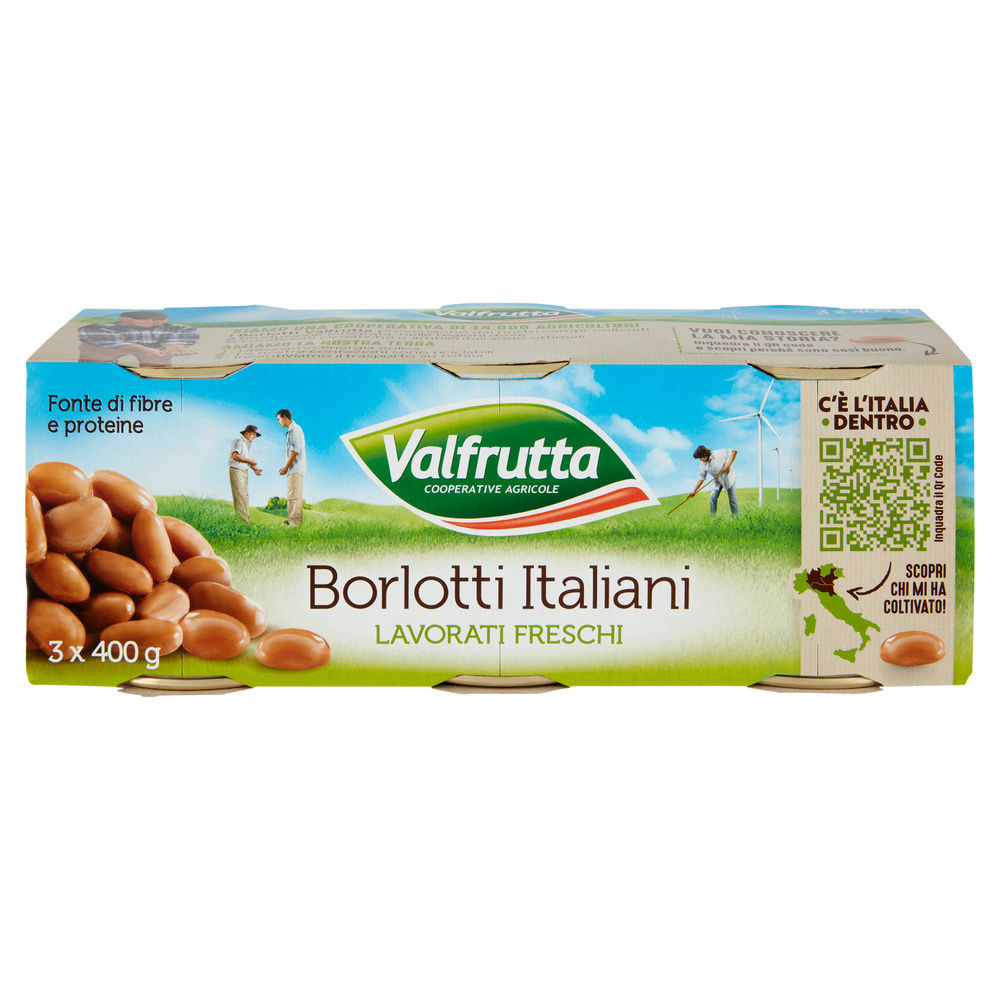 FAGIOLI BORLOTTI VALFRUTTA G 400X3 SGOCC G 250X3 - 6
