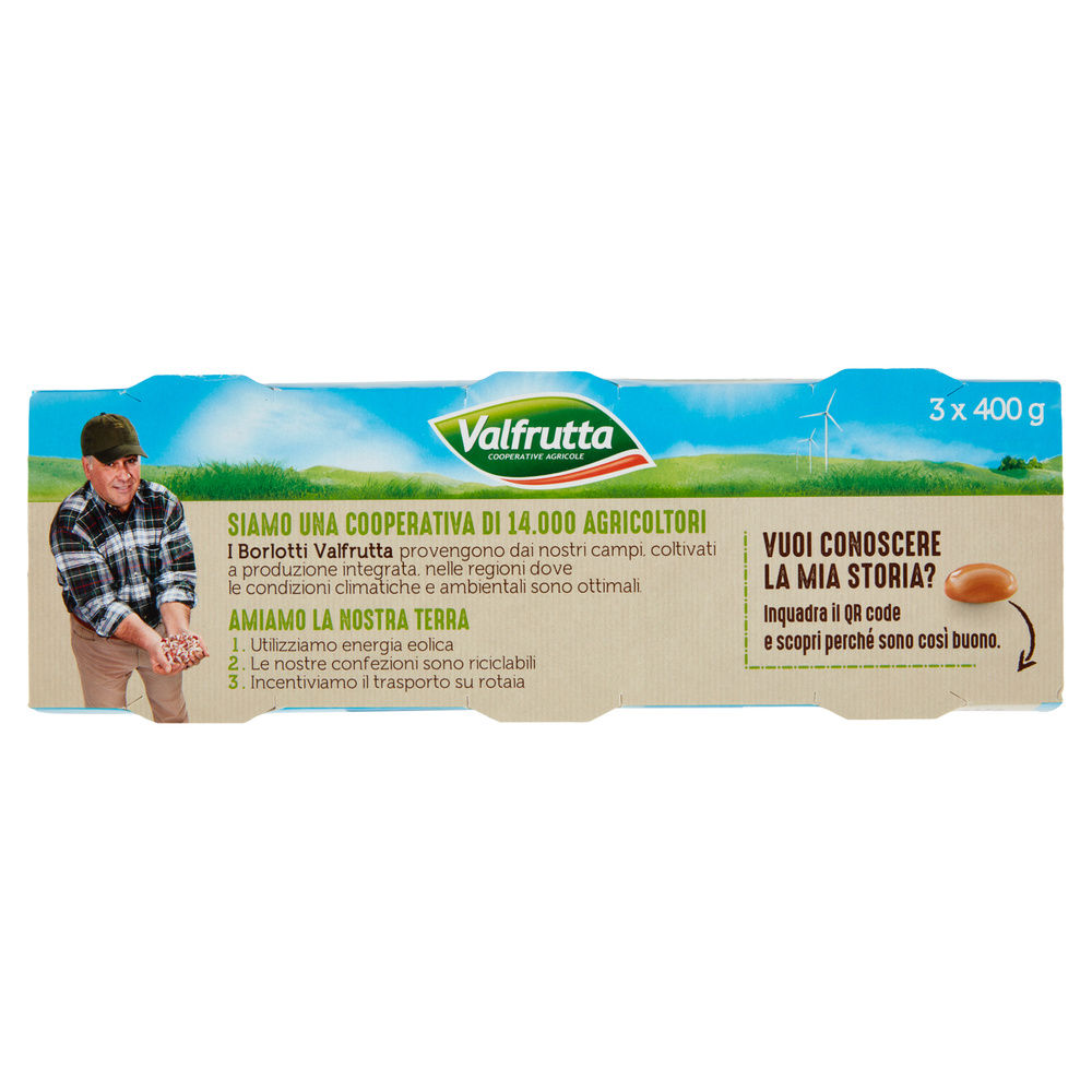 FAGIOLI BORLOTTI VALFRUTTA G 400X3 SGOCC G 250X3 - 3