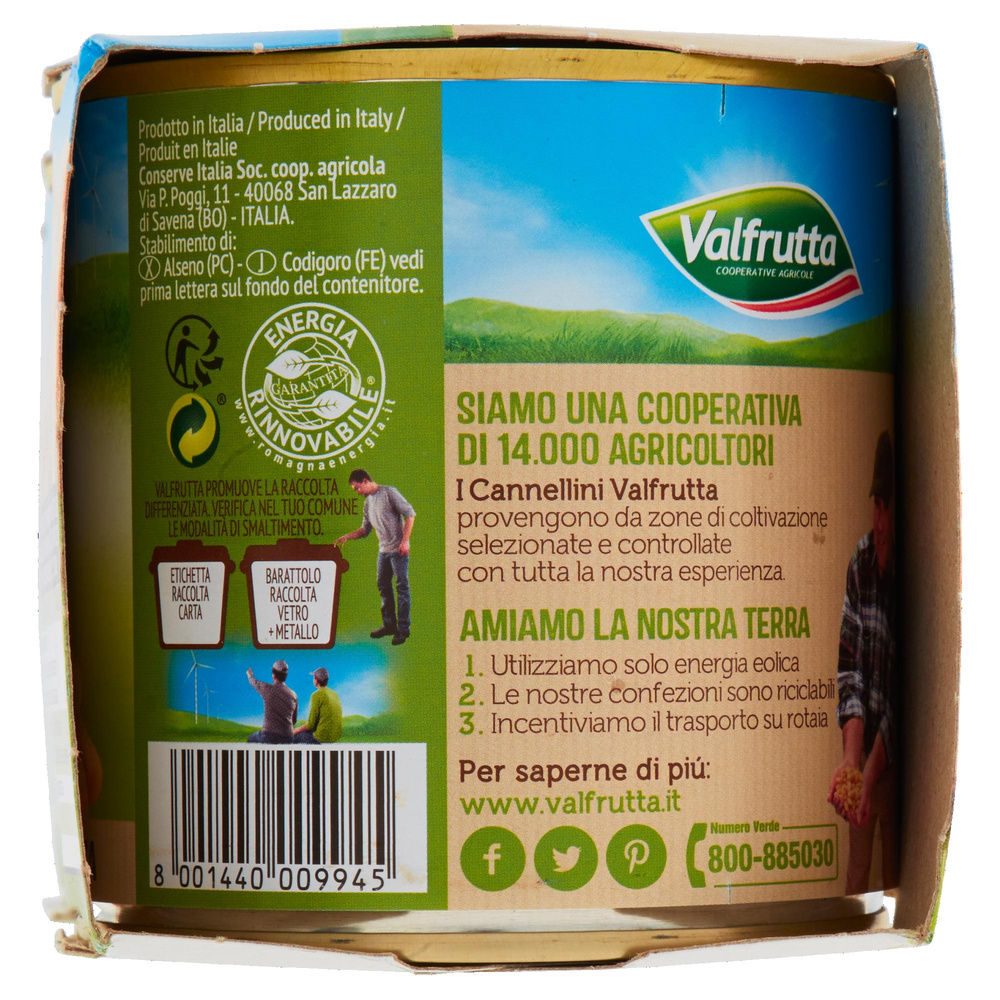 FAGIOLI CANNELLINI VALFRUTTA SC.G 400 SGOCC G 240X3 - 4