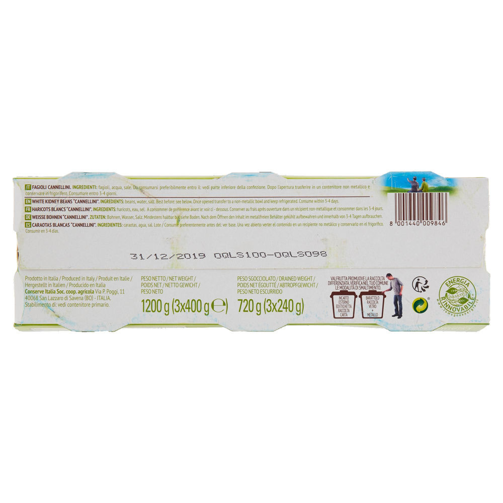 FAGIOLI CANNELLINI VALFRUTTA SC.G 400 SGOCC G 240X3 - 7