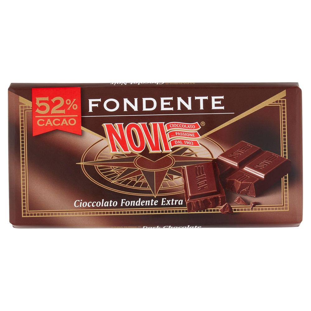 TAVOLETTA CIOCCOLATO NOVI FONDENTE EXTRA 52% INCARTO G100 - 0