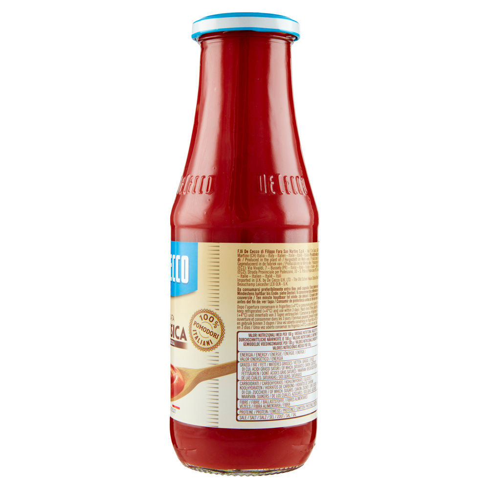 PASSATA DI POMODORO CLASSICA DE CECCO BTG. V. G 700 - 3