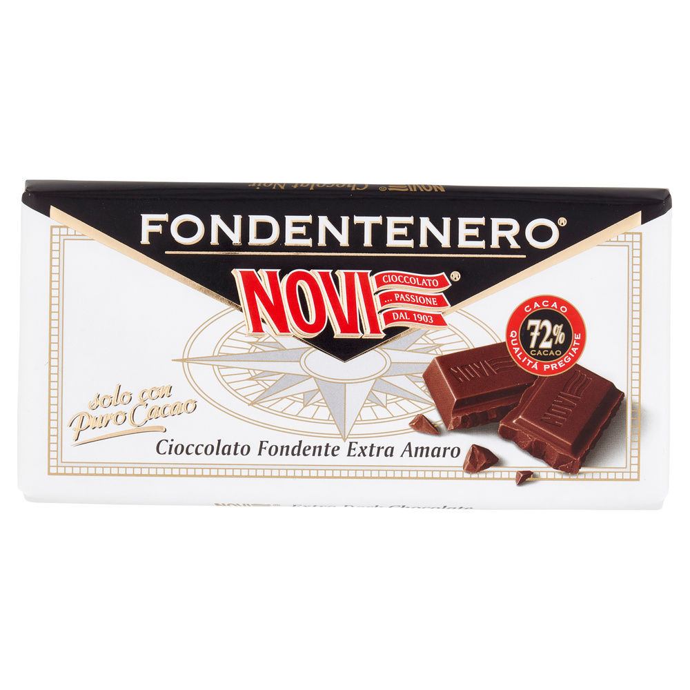 TAVOLETTA CIOCCOLATO NOVI FONDENTE NERO 72% INCARTO G 100 - 6