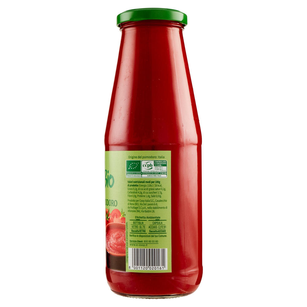 PASSATA DI POMODORO VIVI VERDE BIO COOP BOTTIGLIA G 700 - 5