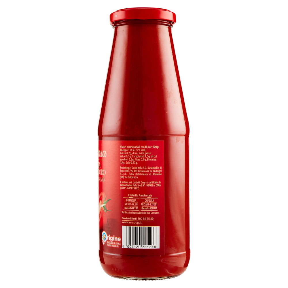 PASSATA DI POMODORO ITALIANO ORIGINE COOP BOTTIGLIA G 700 - 10