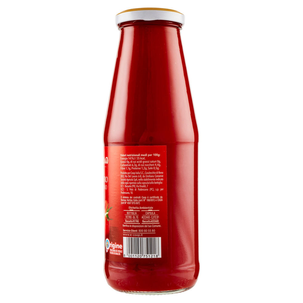 PASSATA DI POMODORO ITALIANO ORIGINE COOP BOTTIGLIA G 700 - 8