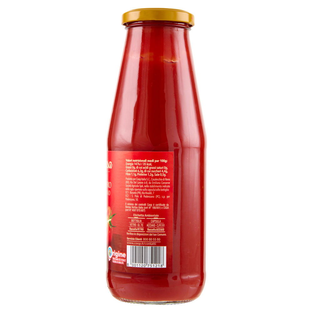 PASSATA DI POMODORO ITALIANO ORIGINE COOP BOTTIGLIA G 700 - 35
