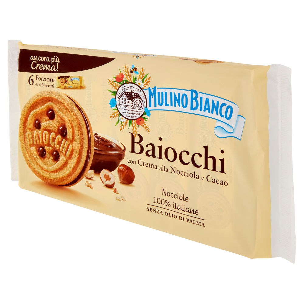 MINI BAIOCCHI M.BIANCO BARILLA SNACK NOCCIOLA MULTIPACK PZ.6 G.336 - 8